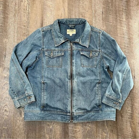 Cabela&apos;s Jackets & Blazers - Vintage 90s/Y2k Cabela's Denim Full Zip Utility Jacket Womens Size XL